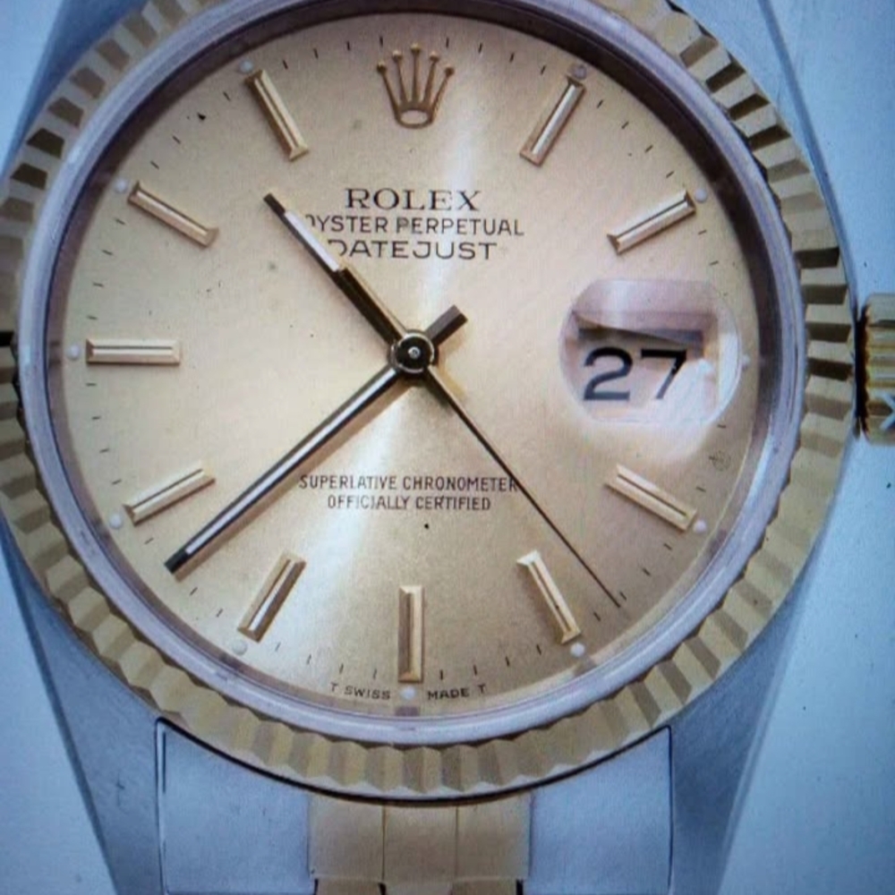 Men's Datejust Two-Tone Gold and Silver Dial Watch